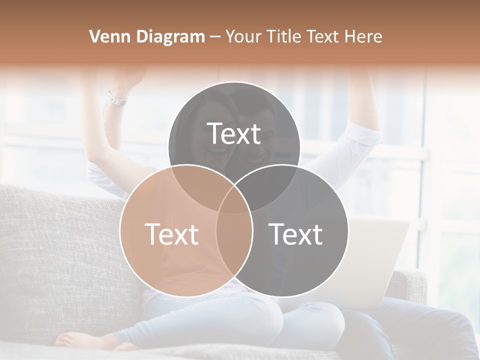 Sofa Internet Relaxing PowerPoint Template