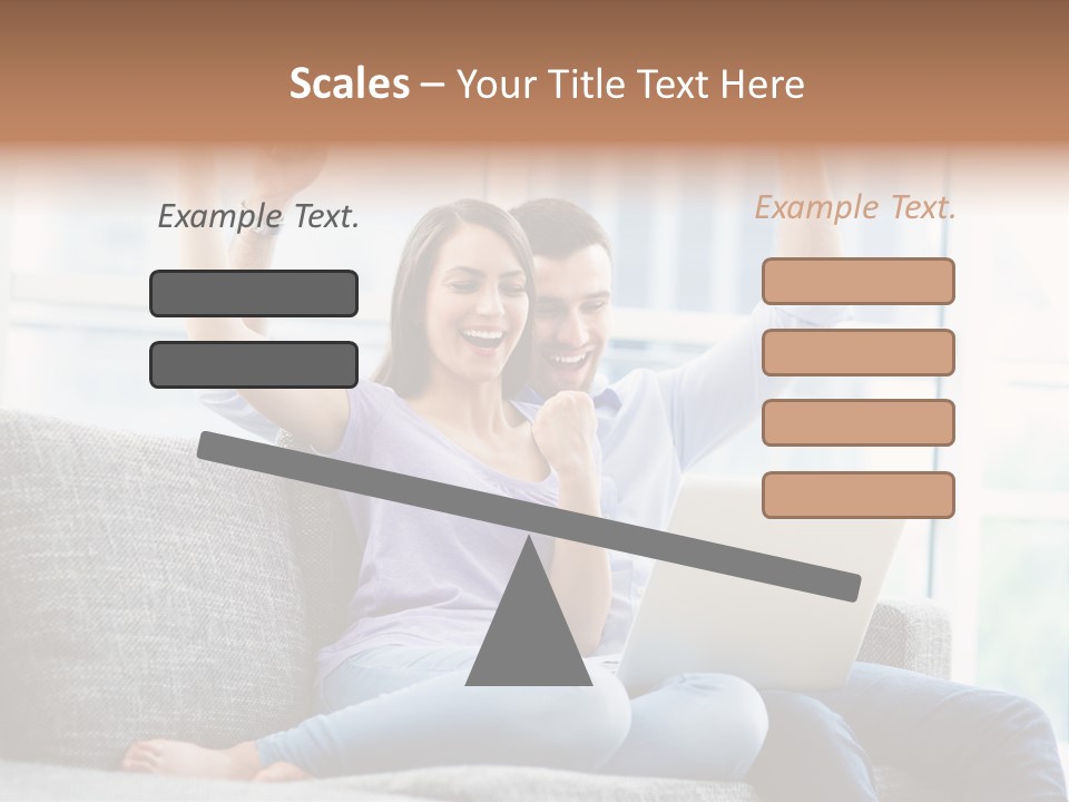 Sofa Internet Relaxing PowerPoint Template