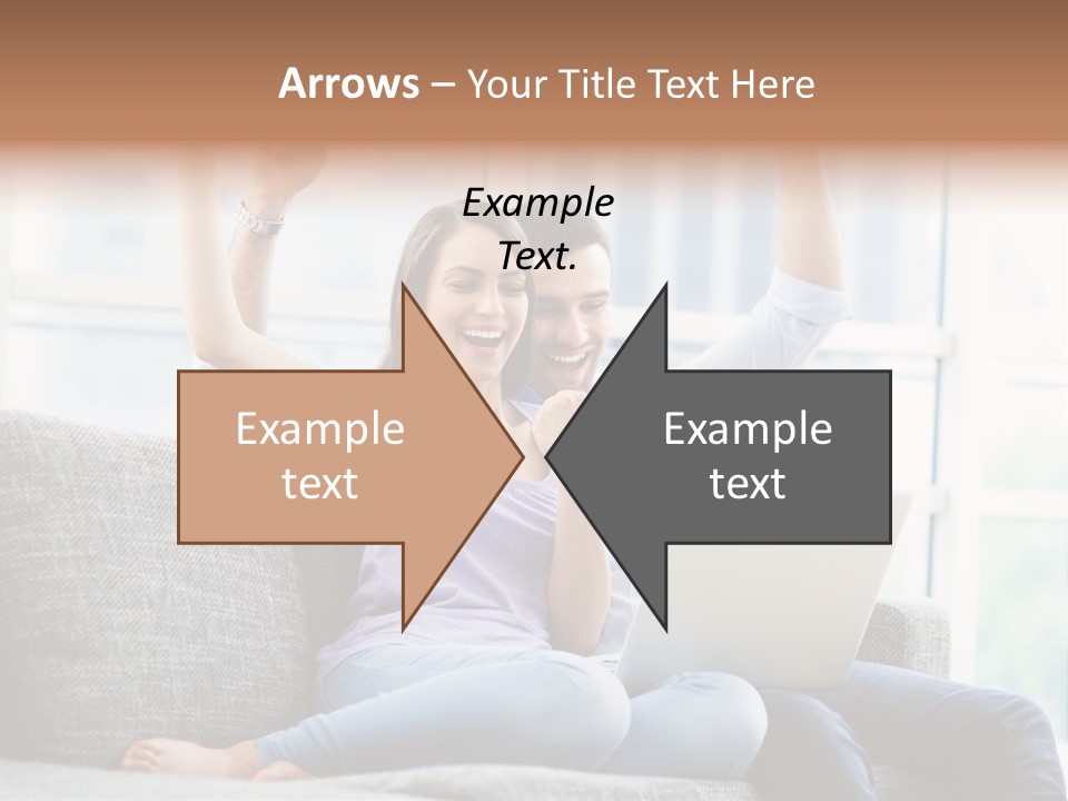 Sofa Internet Relaxing PowerPoint Template