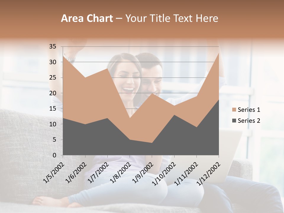 Sofa Internet Relaxing PowerPoint Template