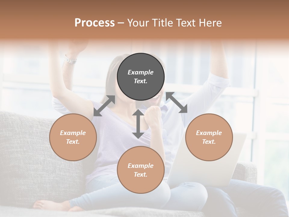 Sofa Internet Relaxing PowerPoint Template