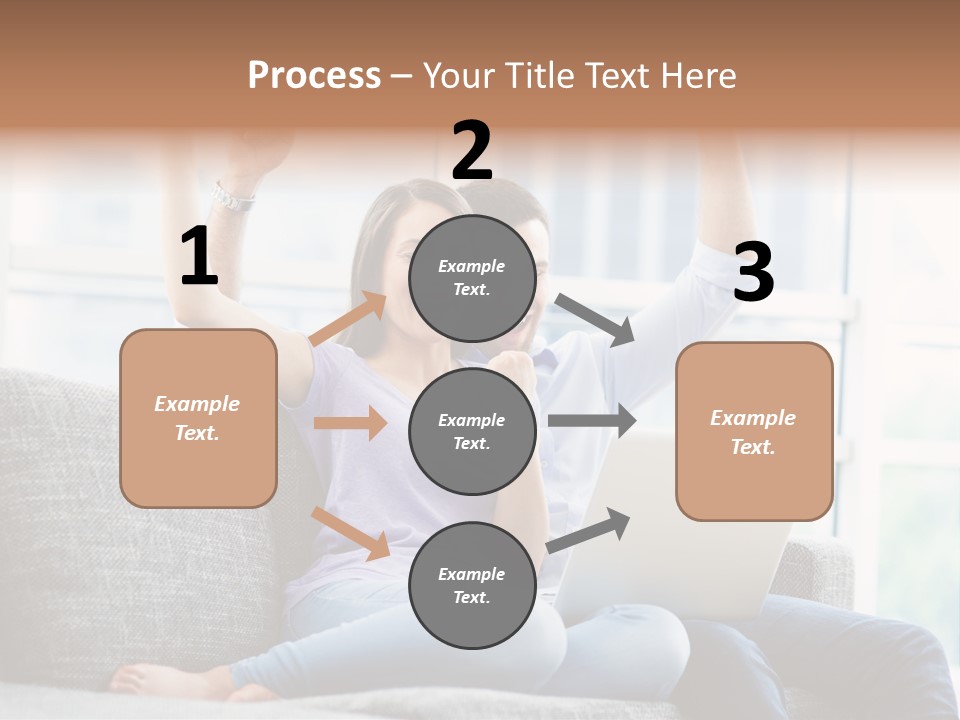 Sofa Internet Relaxing PowerPoint Template