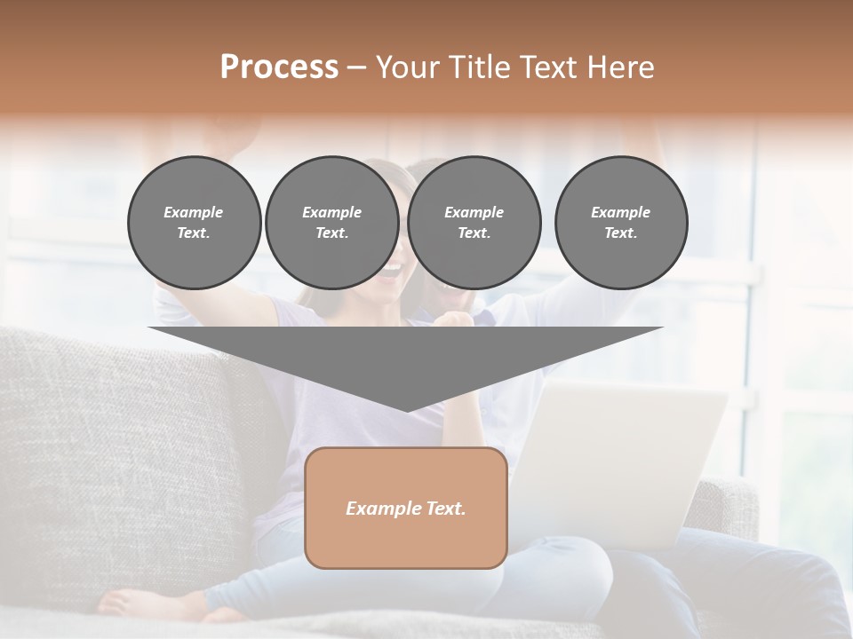 Sofa Internet Relaxing PowerPoint Template