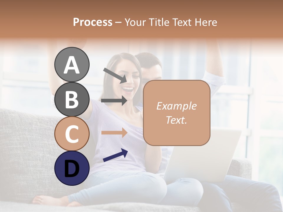 Sofa Internet Relaxing PowerPoint Template