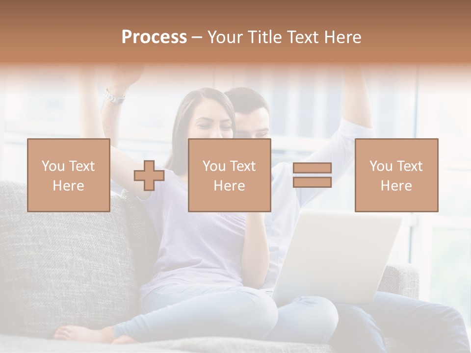 Sofa Internet Relaxing PowerPoint Template