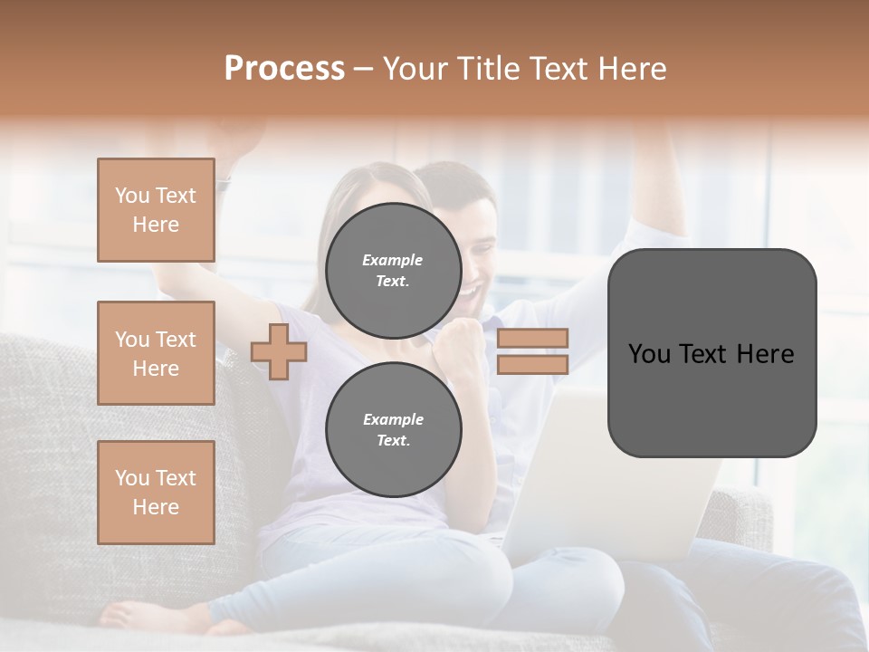 Sofa Internet Relaxing PowerPoint Template