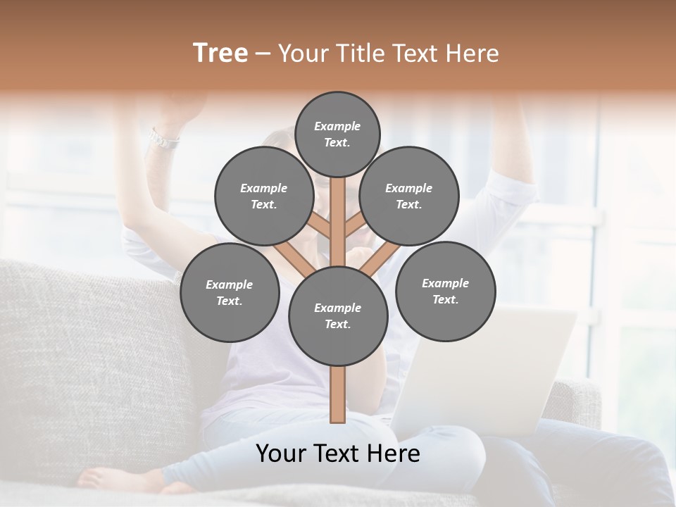 Sofa Internet Relaxing PowerPoint Template