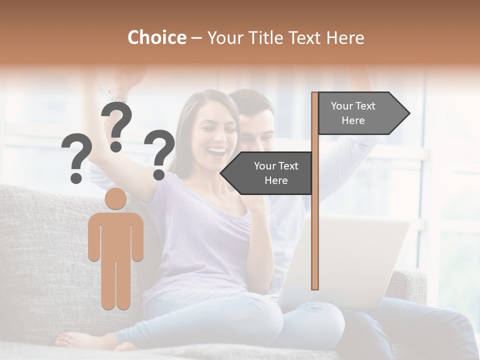 Sofa Internet Relaxing PowerPoint Template