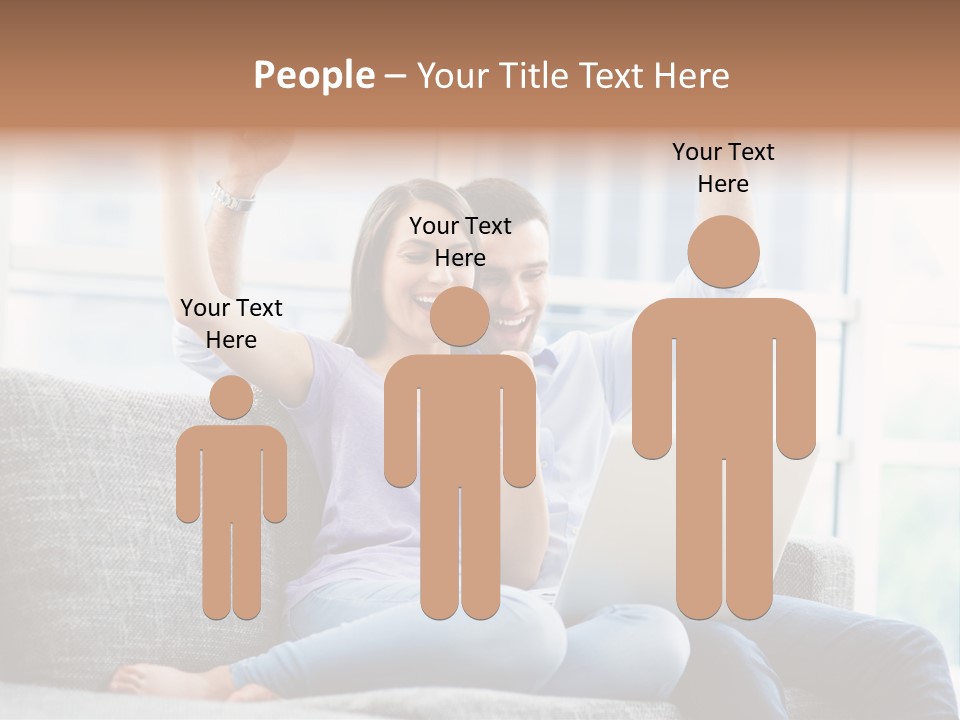 Sofa Internet Relaxing PowerPoint Template