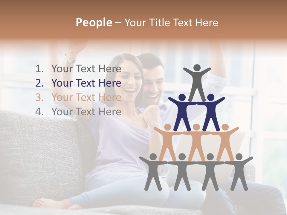 Sofa Internet Relaxing PowerPoint Template