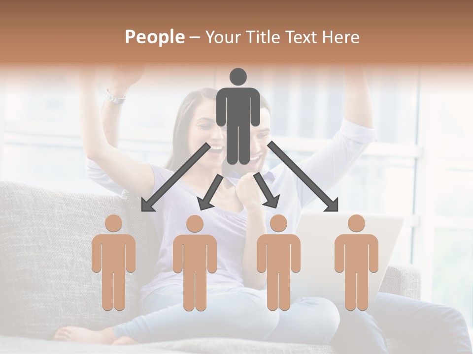 Sofa Internet Relaxing PowerPoint Template