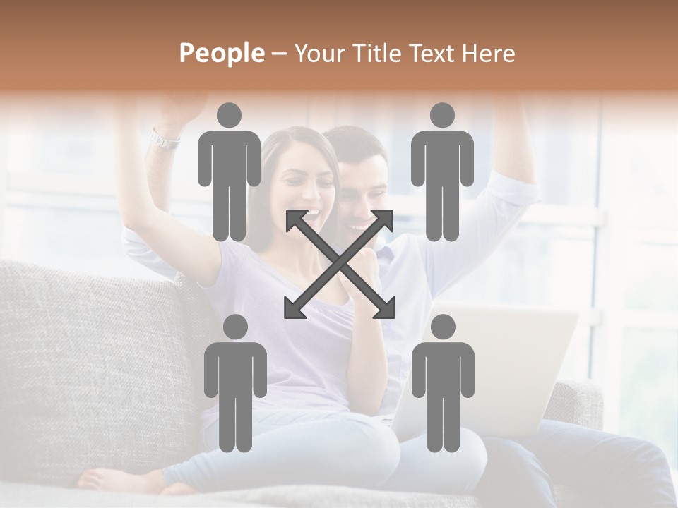 Sofa Internet Relaxing PowerPoint Template