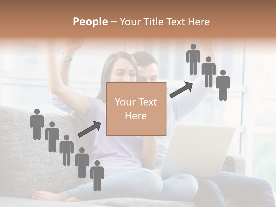 Sofa Internet Relaxing PowerPoint Template