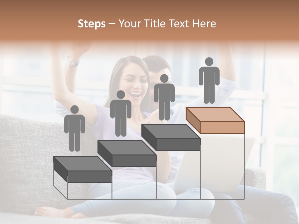 Sofa Internet Relaxing PowerPoint Template
