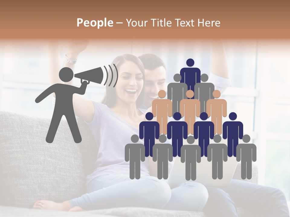Sofa Internet Relaxing PowerPoint Template