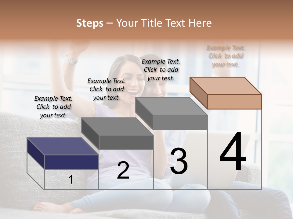 Sofa Internet Relaxing PowerPoint Template
