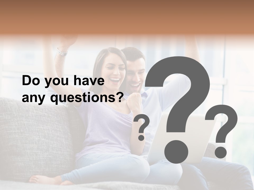 Sofa Internet Relaxing PowerPoint Template