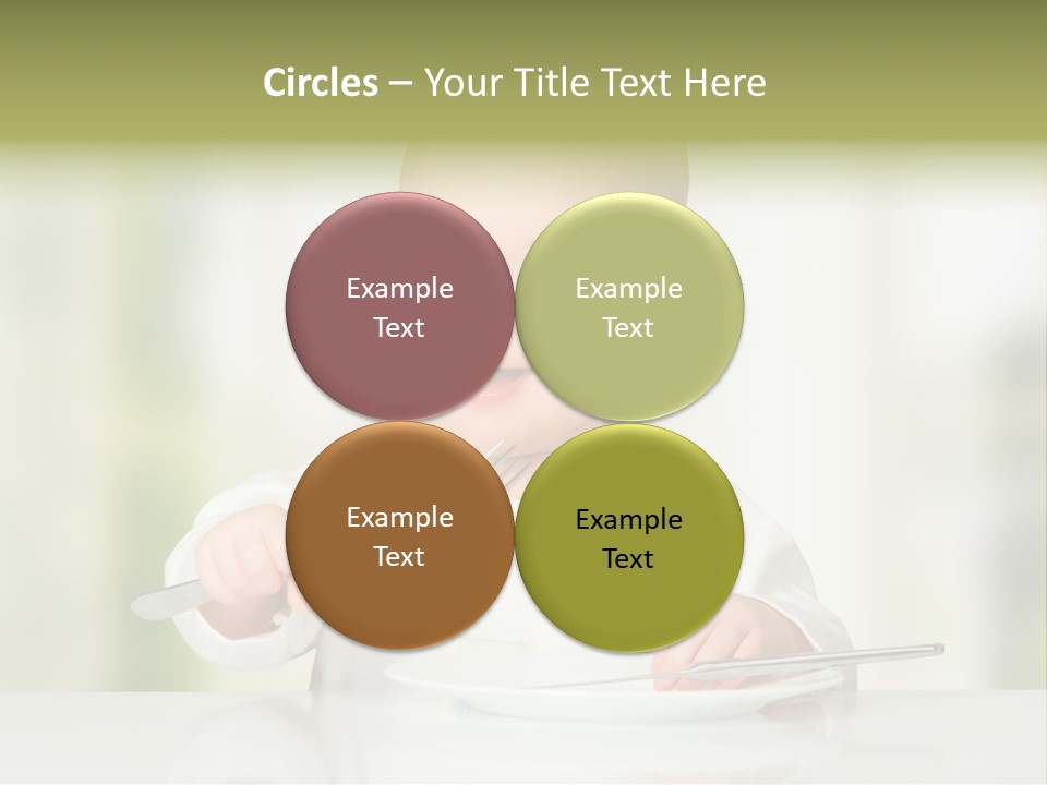 Little Dining Girl PowerPoint Template