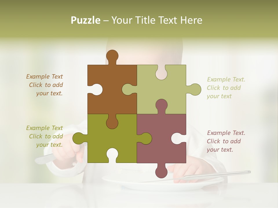 Little Dining Girl PowerPoint Template