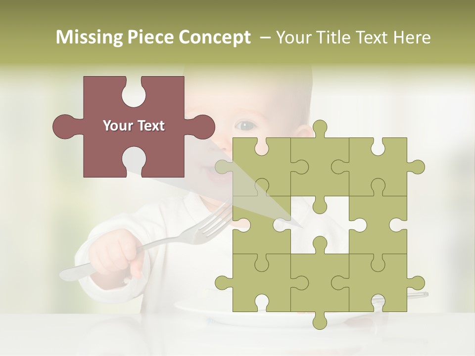 Little Dining Girl PowerPoint Template