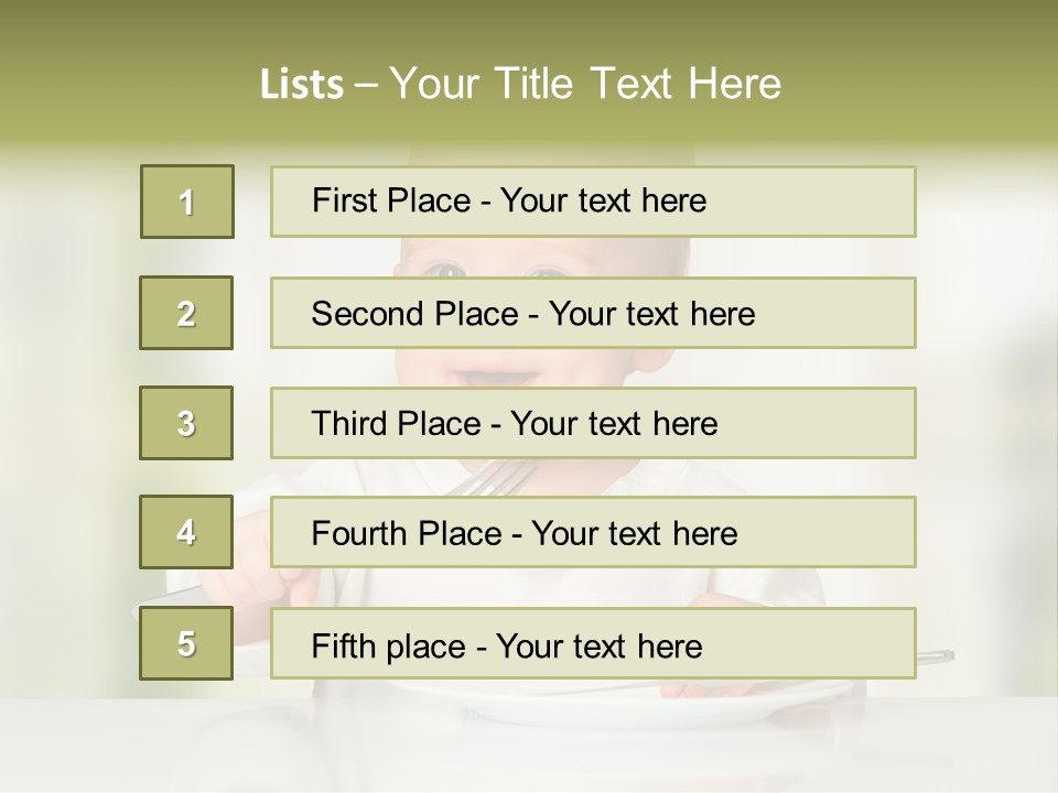 Little Dining Girl PowerPoint Template