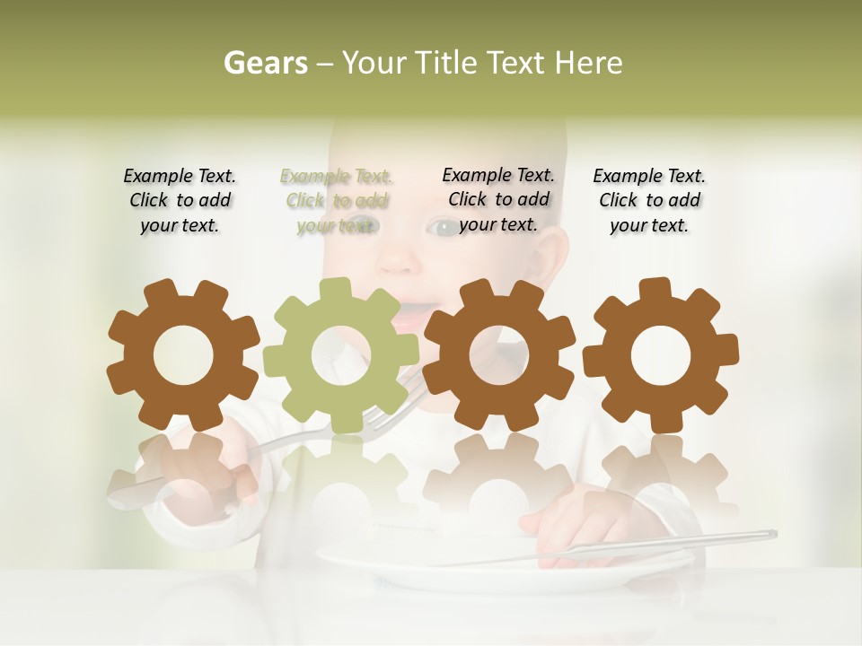 Little Dining Girl PowerPoint Template