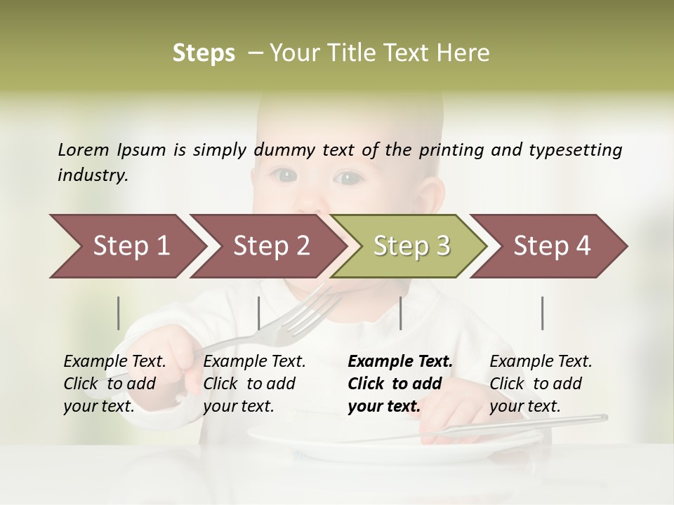 Little Dining Girl PowerPoint Template