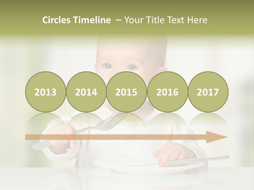 Little Dining Girl PowerPoint Template