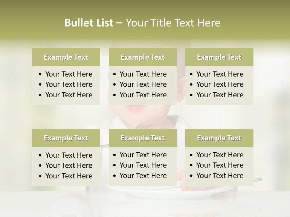 Little Dining Girl PowerPoint Template