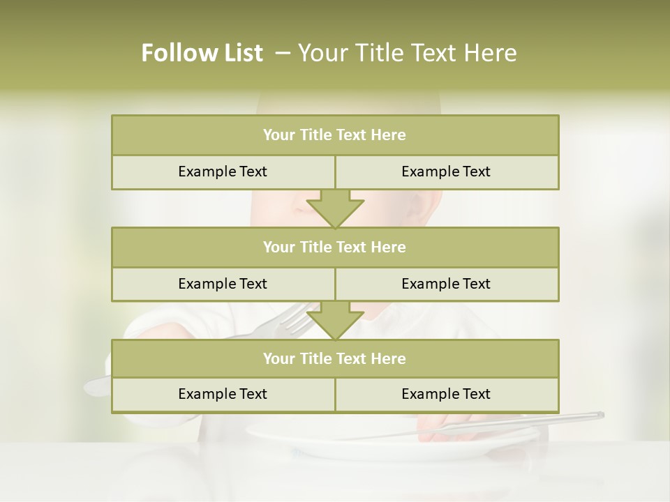 Little Dining Girl PowerPoint Template