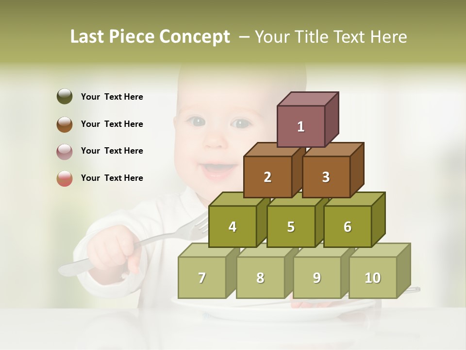 Little Dining Girl PowerPoint Template