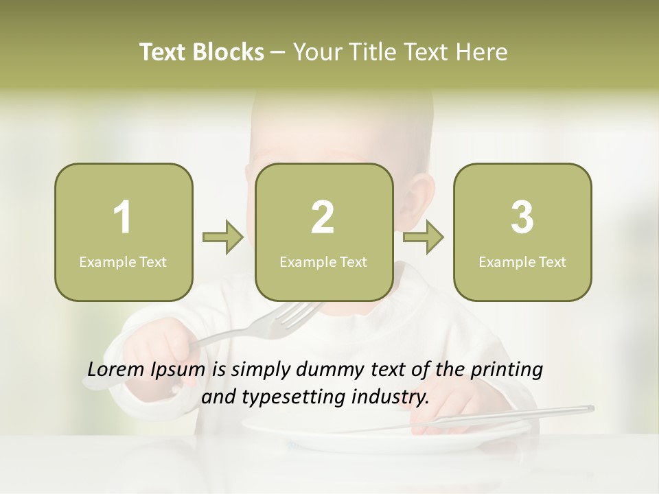 Little Dining Girl PowerPoint Template