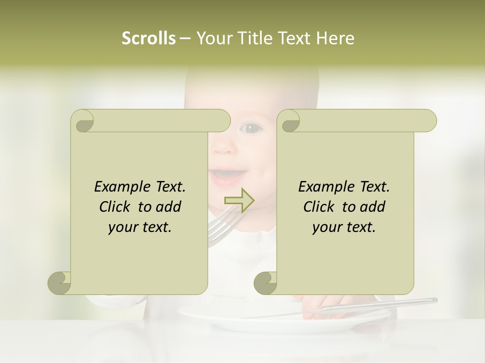 Little Dining Girl PowerPoint Template