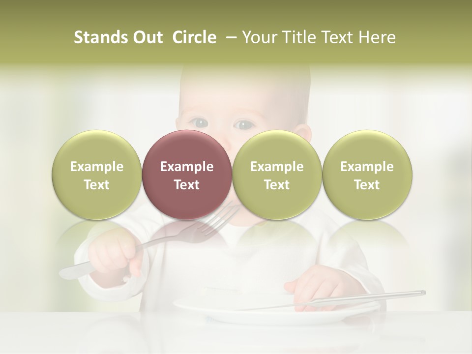 Little Dining Girl PowerPoint Template