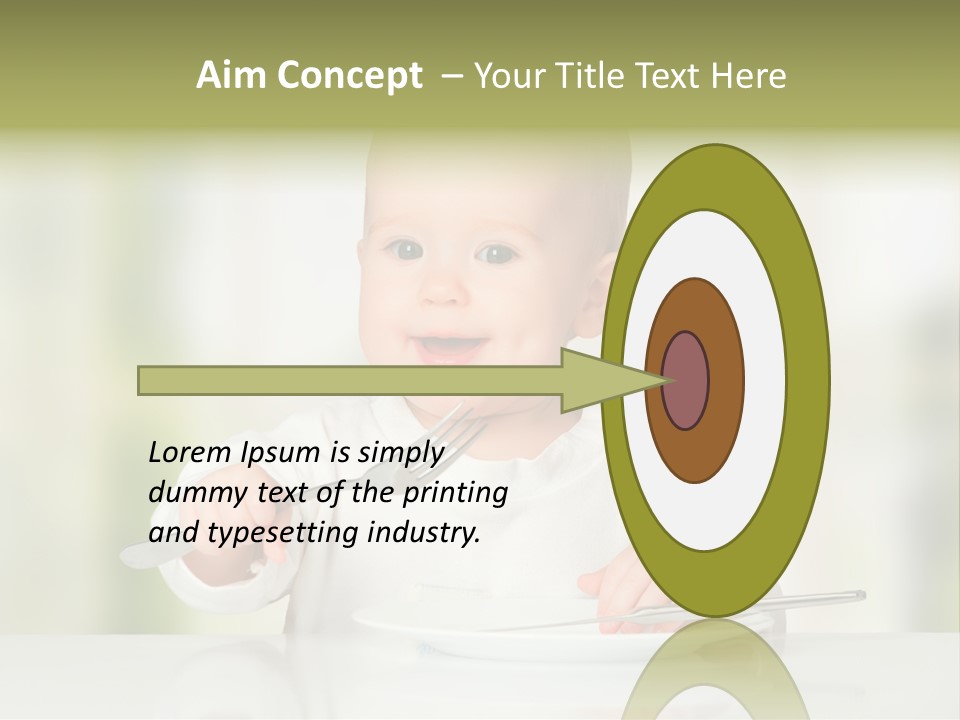 Little Dining Girl PowerPoint Template