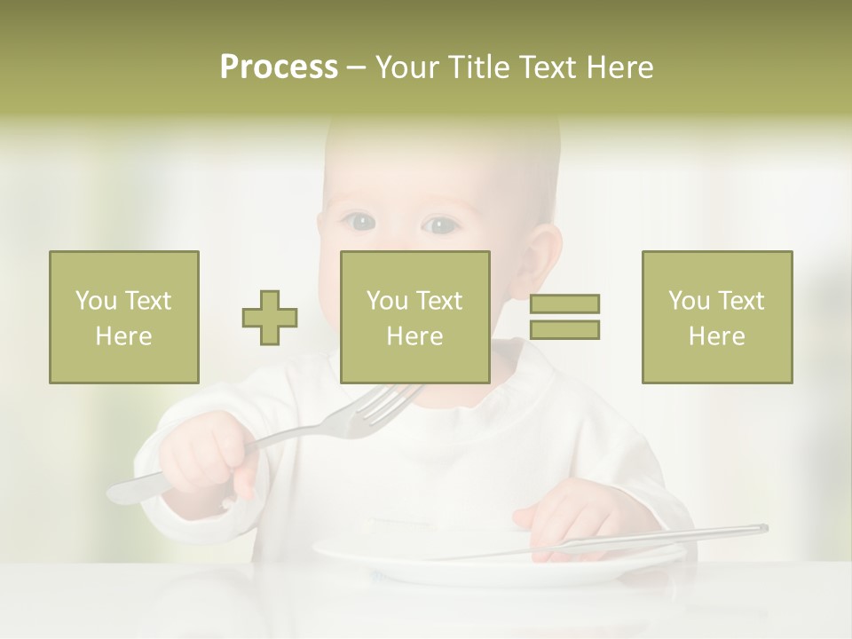 Little Dining Girl PowerPoint Template