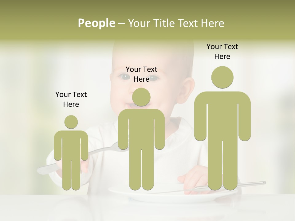 Little Dining Girl PowerPoint Template