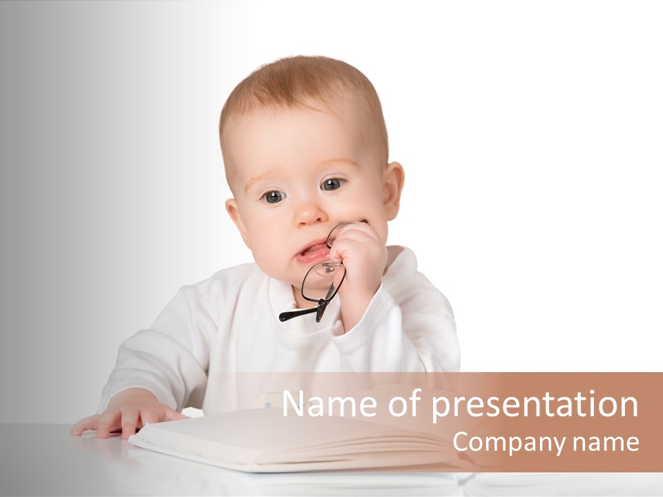 Isolated Infant Human PowerPoint Template