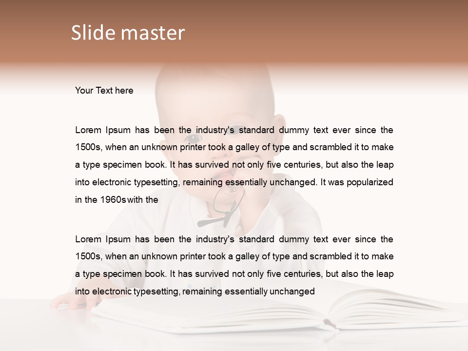 Isolated Infant Human PowerPoint Template