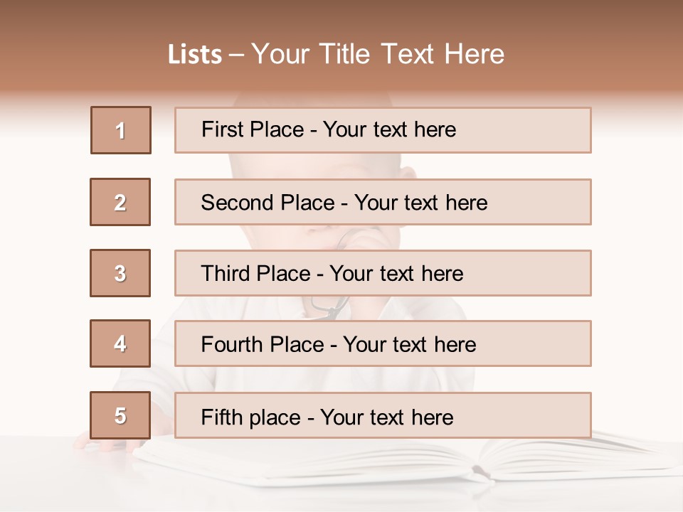 Isolated Infant Human PowerPoint Template
