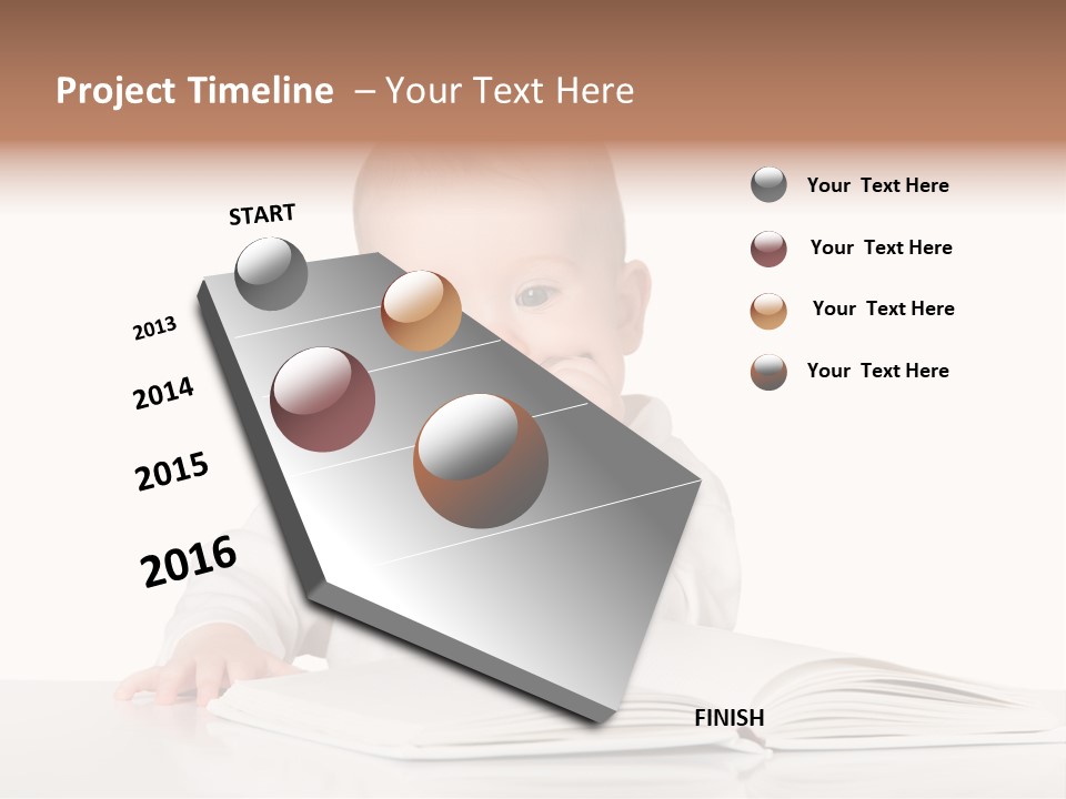Isolated Infant Human PowerPoint Template