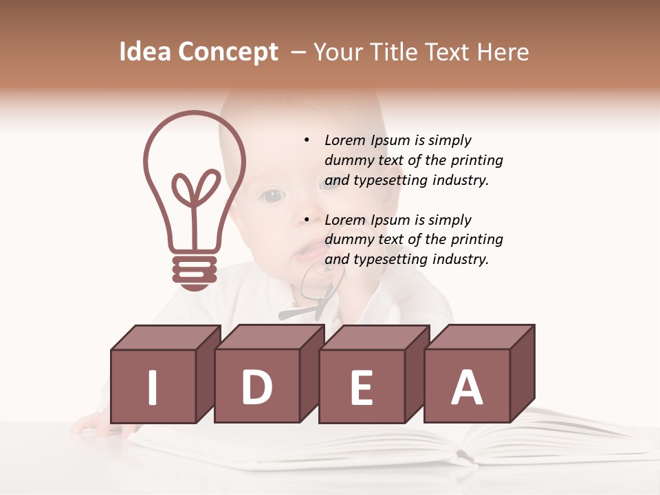 Isolated Infant Human PowerPoint Template