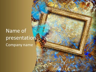 Gold Backdrop Texture PowerPoint Template