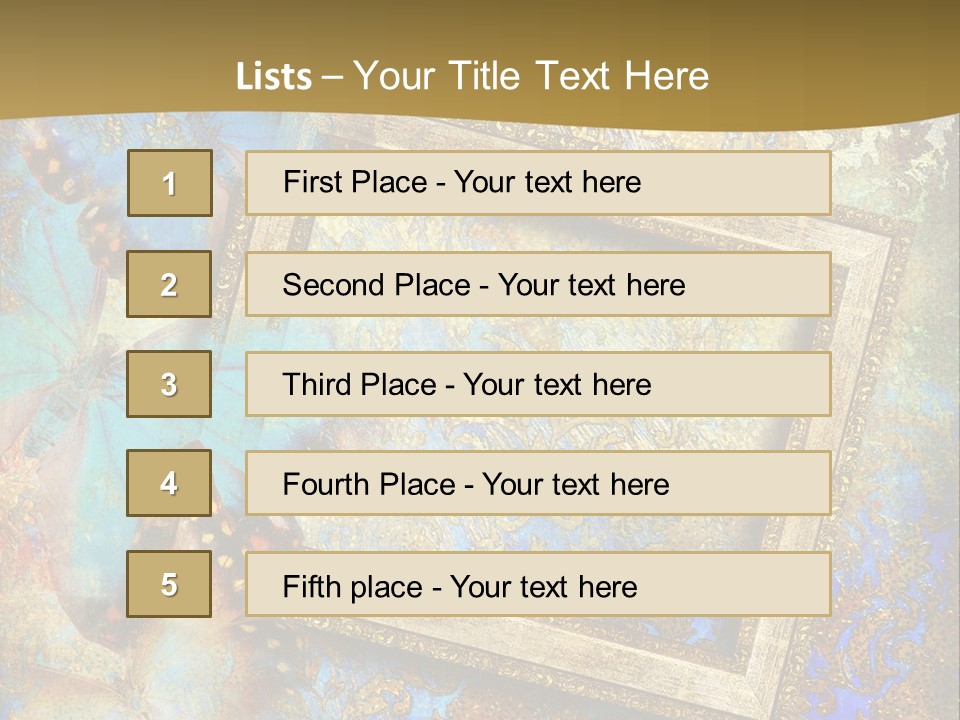 Gold Backdrop Texture PowerPoint Template