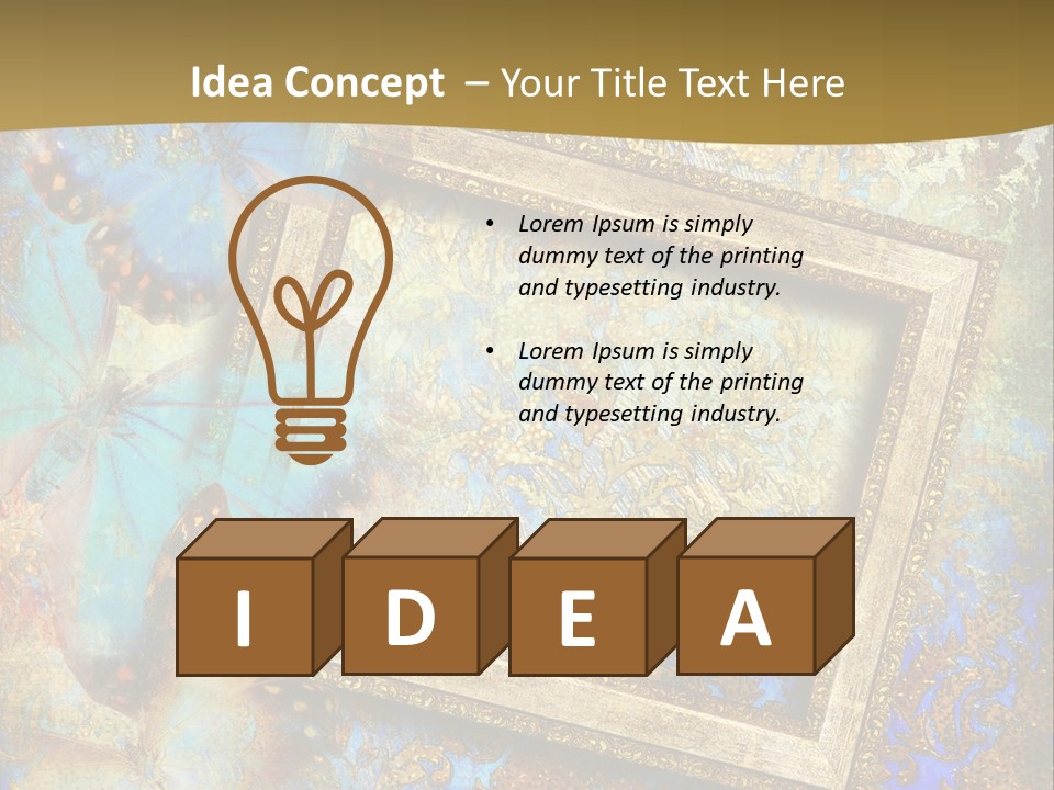 Gold Backdrop Texture PowerPoint Template