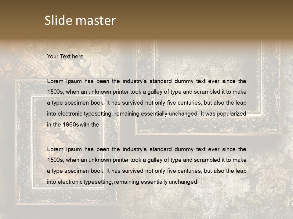 Silver Artwork Abstract PowerPoint Template