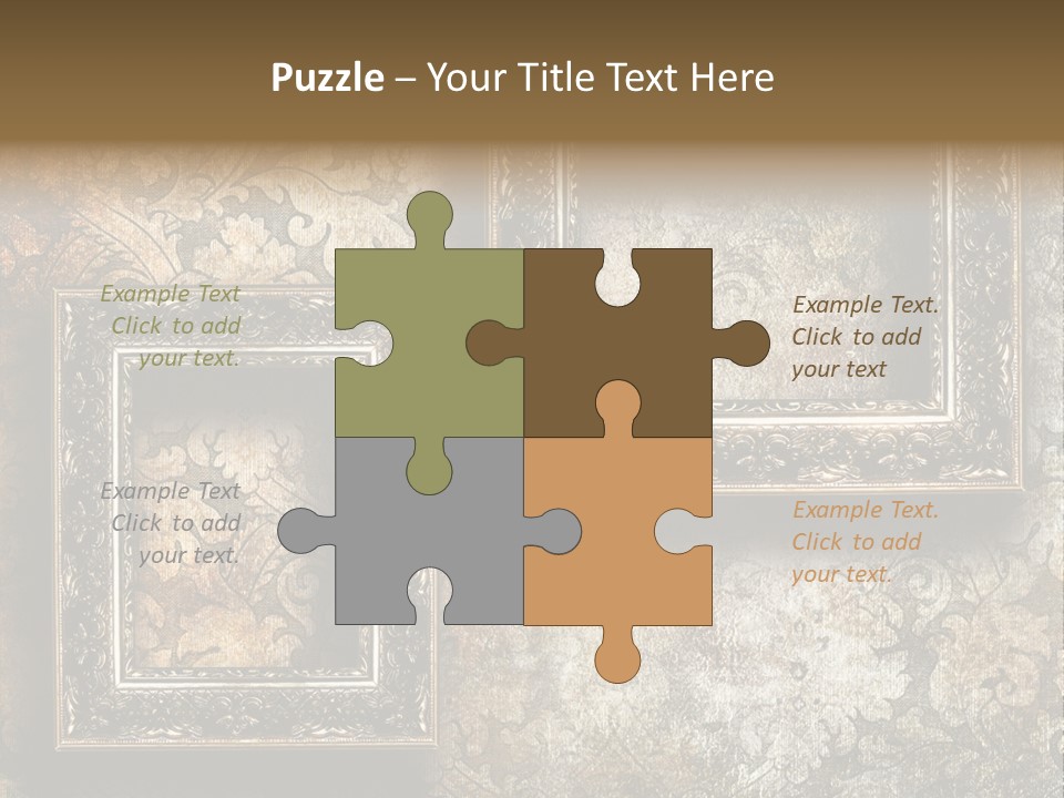 Silver Artwork Abstract PowerPoint Template