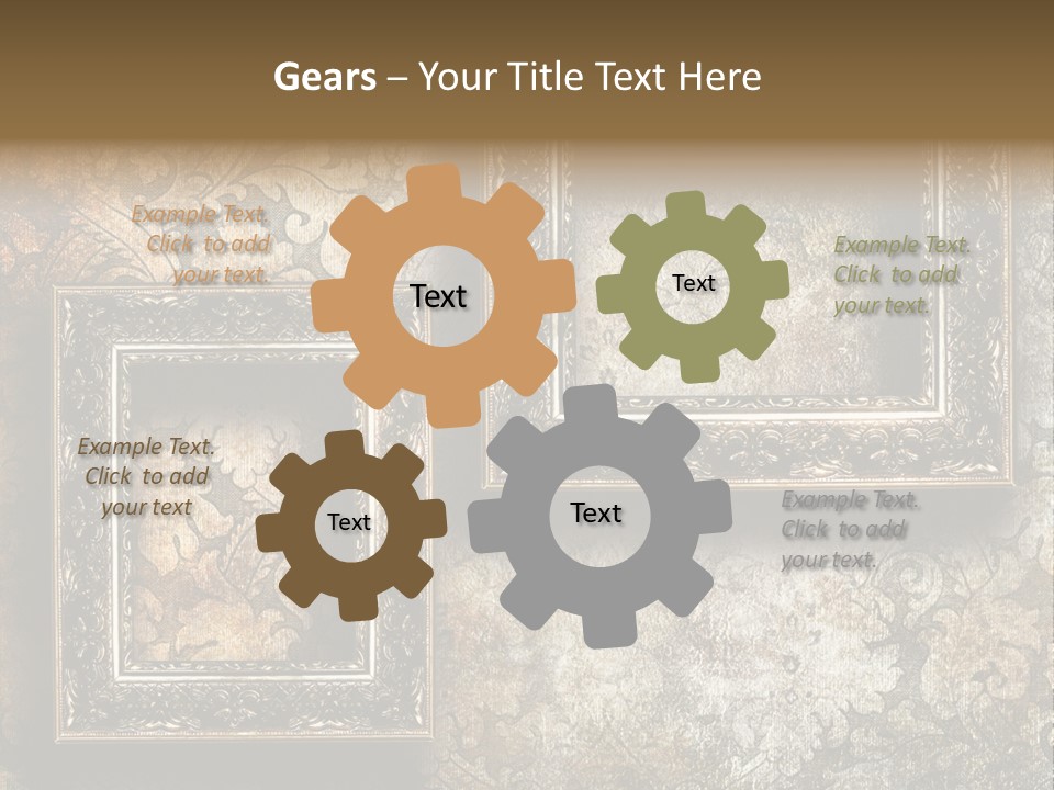 Silver Artwork Abstract PowerPoint Template