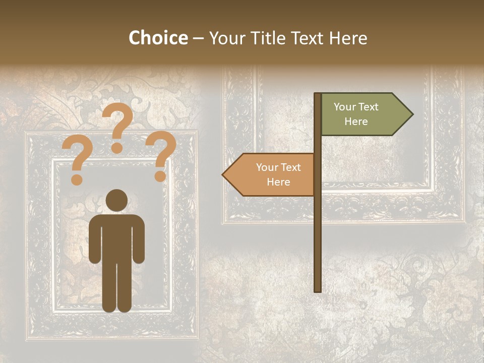 Silver Artwork Abstract PowerPoint Template