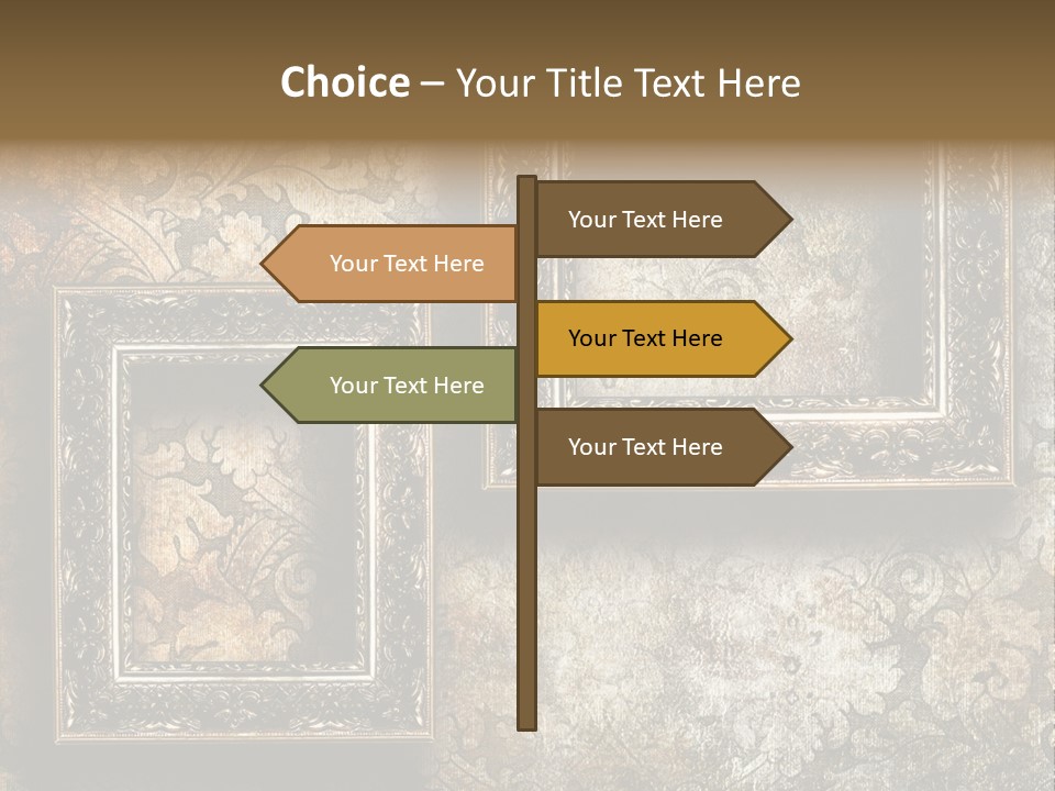 Silver Artwork Abstract PowerPoint Template